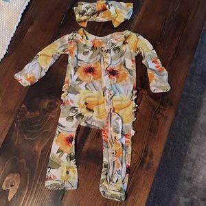 Onesie with matching headband